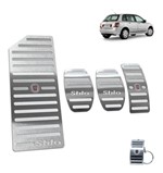 Ficha técnica e caractérísticas do produto Pedaleiras + Descanso Fiat Stilo 2003 a 2011 Manual Prata - Jr