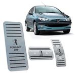 Ficha técnica e caractérísticas do produto Pedaleiras + Descanso Peugeot 206 1999/2010 Automático Preto