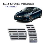 Ficha técnica e caractérísticas do produto Pedaleiras Em Aço Inox Civic Touring 2017/2019 Automático