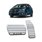 Ficha técnica e caractérísticas do produto Pedaleiras Honda Fit 2014/2019 Automático Prata - Jr