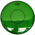 Ficha técnica e caractérísticas do produto Pele Remo Colortone Verde Caixa 14" Powerstroke 77 Transparente