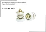 Ficha técnica e caractérísticas do produto Perfil - Roldana vidro temperado - RBE 02 - Rodizio com rolamento Nylon Excêntrico 1125 Ø 10mm