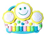 Ficha técnica e caractérísticas do produto Pianinho Bebe Brinquedo Infantil Educativo Piano Musical Baby Tambor Amarelo - Piano Cow