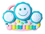 Ficha técnica e caractérísticas do produto Pianinho Bebe Brinquedo Infantil Educativo Piano Musical Baby Tambor Azul - Piano Cow