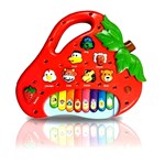 Ficha técnica e caractérísticas do produto Brinquedo Pianinho Teclado Infantil Baby Bichos Musical Morango - Strawberry Piano