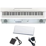 Ficha técnica e caractérísticas do produto Piano Digital 88 Teclas PX160 WE Branco Casio com Pedal SP3