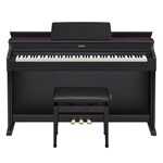 Ficha técnica e caractérísticas do produto Piano Digital 88 Teclas Sensitivas Ap470 Bk Preto Casio com Pedal