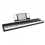 Ficha técnica e caractérísticas do produto Piano Digital Alesis Recital 88 Teclas Semi-pesadas 5 Vozes - Alesis