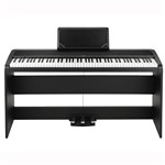 Ficha técnica e caractérísticas do produto Piano Digital B1-SP BK Korg com Estante + Pedal e Fonte Original