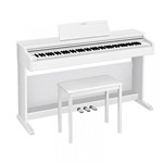Ficha técnica e caractérísticas do produto Piano Digital Casio Celviano Ap270 Branco C/ Fonte e Banco