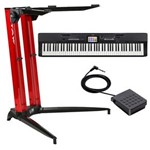 Ficha técnica e caractérísticas do produto Piano Digital Casio Px360 + Estante Stay 700/01 Vermelha