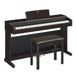 Ficha técnica e caractérísticas do produto Piano Digital Yamaha Arius YDP-144R Marrom com 192 de Polifonia e 10 Timbres