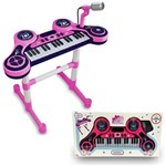Ficha técnica e caractérísticas do produto Piano e Teclado Eletrônico Infantil - Unik Toys - Rosa