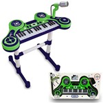 Ficha técnica e caractérísticas do produto Piano e Teclado Eletrônico Infantil - Verde- Unik Toys