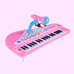 Piano Eletrônico De 37 Teclas Com Microfone Para Crianças Brincando Com Instrumento Musical