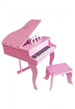 Ficha técnica e caractérísticas do produto Piano Infantil 30 Teclas Rosa - Shiny Music