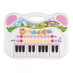 Ficha técnica e caractérísticas do produto Piano Infantil Musical Animal Rosa Braskit 6408