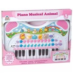 Ficha técnica e caractérísticas do produto Piano Infantil Musical Animal Rosa - Braskit