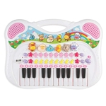 Piano Infantil Musical De Bichos 37cm Rosa 6408 - Braskit