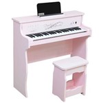 Ficha técnica e caractérísticas do produto Piano Infantil Rosa 49 Teclas Acordes com Efeitos