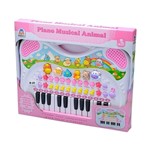 Ficha técnica e caractérísticas do produto Piano Musical Animal Rosa - Braskit 6408