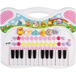 Ficha técnica e caractérísticas do produto Piano Musical Infantil Animais Rosa Gravador Braskit
