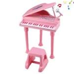 Ficha técnica e caractérísticas do produto Piano Sinfonia Infantil Instrumento Musical Brinquedo com Gravador e Microfone Rosa Meninas Winfun