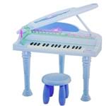 Ficha técnica e caractérísticas do produto Piano Sinfonia Infantil 32 Teclas Instrumento Musical Brinquedo com Gravador Banquinho e Microfone Azul Menino