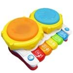 Ficha técnica e caractérísticas do produto Piano Tambor Musical Infantil Brinquedo Educativo Bbr Toys