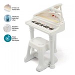Piano Teclado Infantil + Microfone + Banquinho - Mc4291 - Mega Compras