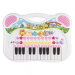Piano Teclado Musical Animal Infantil Rosa 6408 - Braskit