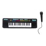 Ficha técnica e caractérísticas do produto Piano Teclado Musical Infantil Eletrônico Karaoke Microfone - Brinquedos