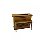Piano Vintage Deco Amarelo Madeira C/ Amplificador Celular - Maisaz