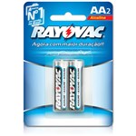 Ficha técnica e caractérísticas do produto Pilha Alcalina AA com 2 Pçs - Rayovac