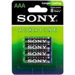 Ficha técnica e caractérísticas do produto Pilha Alcalina Aaa Sony com 4 Un. Am4L-B4D 24296