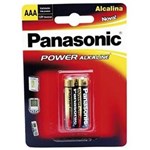 Ficha técnica e caractérísticas do produto Pilha Alcalina Pequena Power AAA - 1.5v - C/ 2 Unid. - LR03-2BT - Panasonic