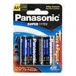 Ficha técnica e caractérísticas do produto Pilha Comum Panasonic Super Hyper AA 8 Unidades