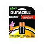 Ficha técnica e caractérísticas do produto Pilha Duracell Alcalina AAA com 2 Unidades