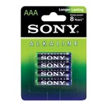 Ficha técnica e caractérísticas do produto Pilha Palito Aaa Alcalina Sony 1,5V Cartela com 4 Unidades