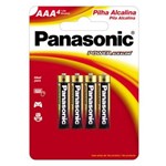 Ficha técnica e caractérísticas do produto Pilha Palito Alcalina AAA 4 Unidades LR03XAB/4B Panasonic
