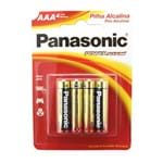 Ficha técnica e caractérísticas do produto Pilha Panasonic AAA Alcalina Palito 1,5v Power Alkaline com 4 Unidades