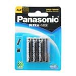 Ficha técnica e caractérísticas do produto Pilha Panasonic AAA Palito 1,5v Ultra Hyper com 4 Unidades