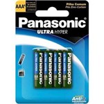 Ficha técnica e caractérísticas do produto Pilha Panasonic Aaa Ultra Hyper Cartela com 4 Pilhas