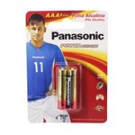 Ficha técnica e caractérísticas do produto Pilha Panasonic Alcalina AAA com 2 Unidades