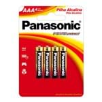 Ficha técnica e caractérísticas do produto Pilha Panasonic Alcalina AAA Palito 1,5V com 4 Unidades