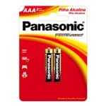 Ficha técnica e caractérísticas do produto Pilha Panasonic Alcalina AAA Palito 1,5V com 2 Unidades