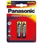 Ficha técnica e caractérísticas do produto Pilha Panasonic Alcalina Pequena Aa com 2 Pilhas
