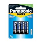 Ficha técnica e caractérísticas do produto Pilha Panasonic Super Hyper Aa Comum um 3shs Blister com 4 Unidades
