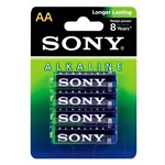 Ficha técnica e caractérísticas do produto Pilha Sony Alcalina Aa C/4