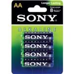 Ficha técnica e caractérísticas do produto Pilha Sony Alcalina Aa com 4 Unidades Am3L-B4D